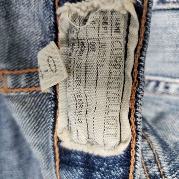 Current/Elliott Blue Patchwork Jean Shorts - Picture 5 of 14